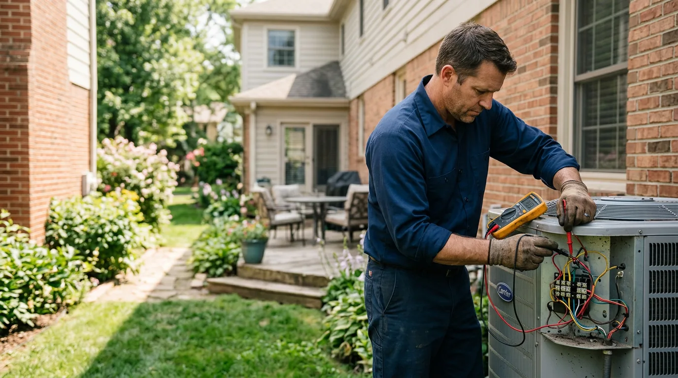 HVAC technician working near Comstock, WI